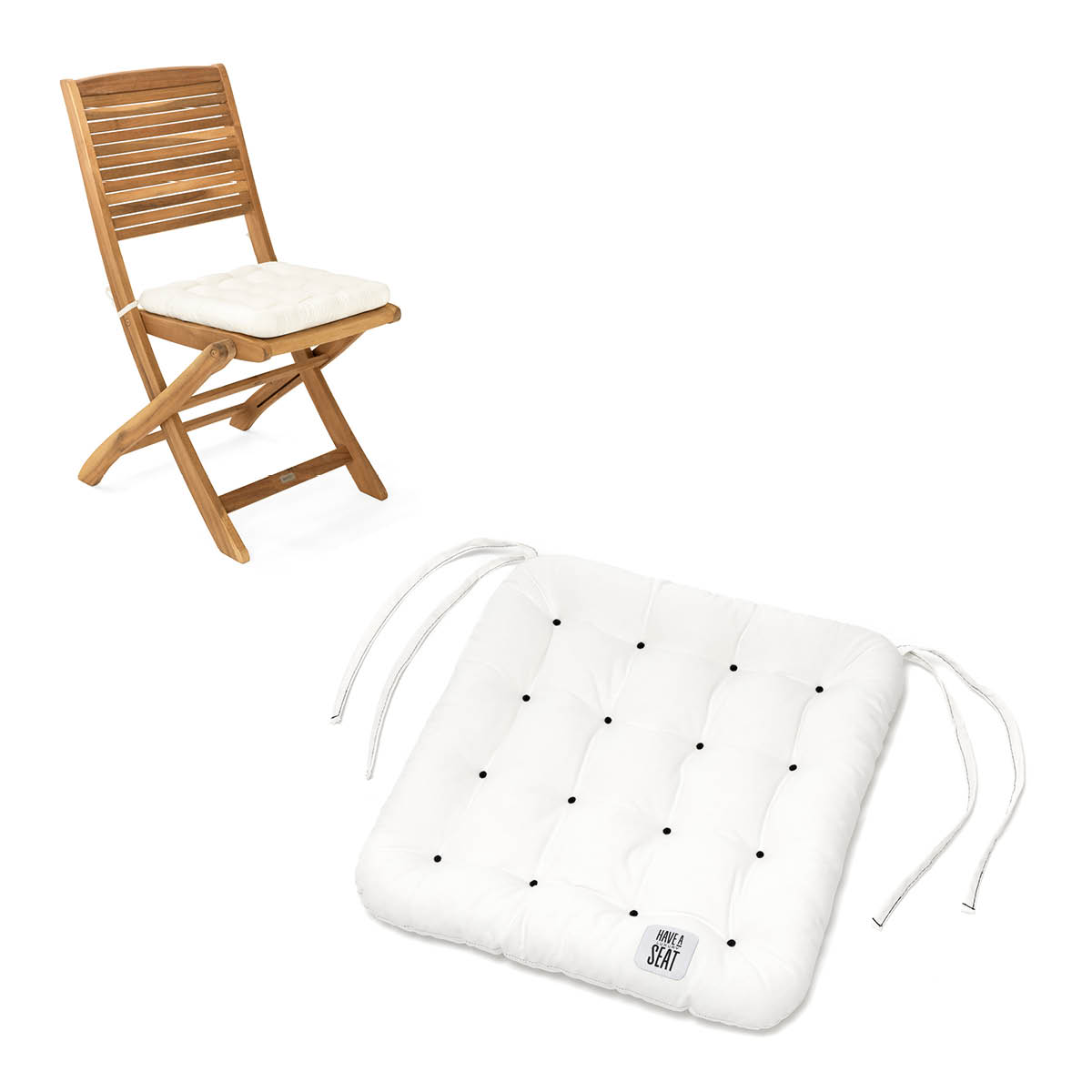 Cuscino per sedia 40x40 cm | Bianco Cuscino per sedia 40x40 cm | Bianco