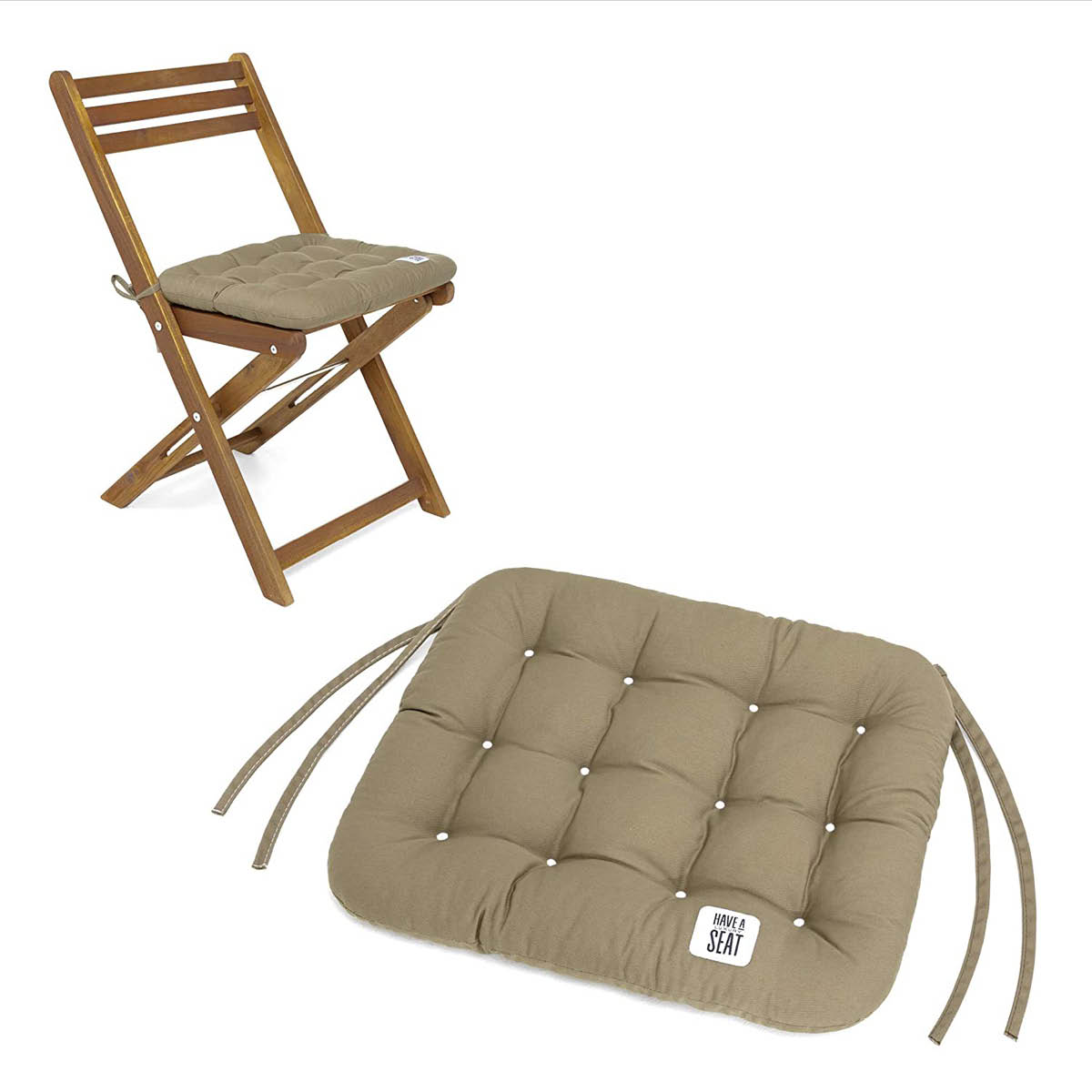 Cuscino da seduta 40x35 cm | Marrone dorato