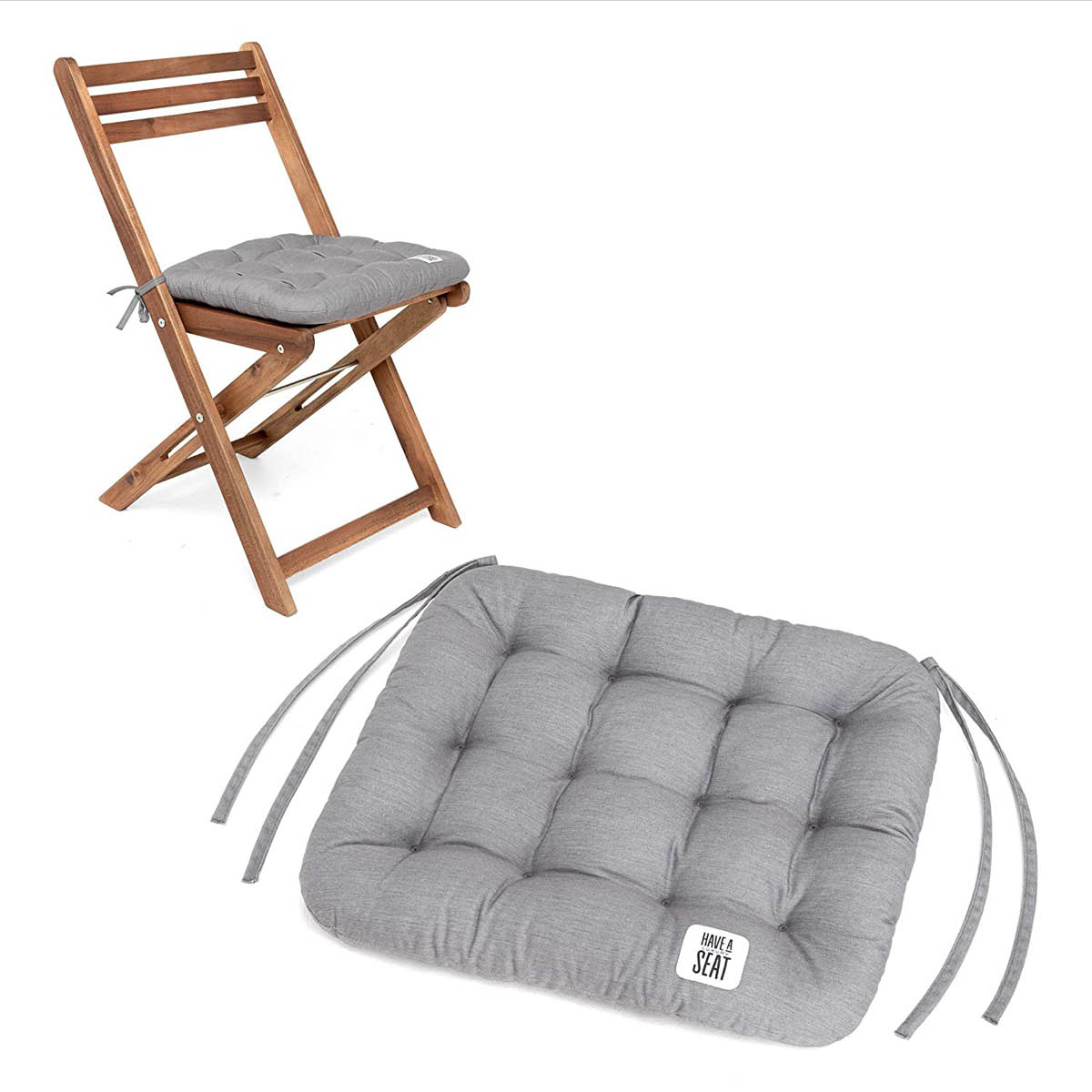 Cuscino da seduta 40x35 cm | Grigio chiaro Cuscino da seduta 40x35 cm | Grigio chiaro