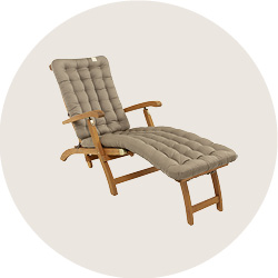 HAVE A SEAT Living | Liegenauflage auf Deckair-Liegestuhl | bequem & orthopädisch | komplett waschbar bis 95° C | Indoor / Outdoor | Made in Germany