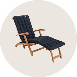 HAVE A SEAT Living | hochwertige Polster-Auflage auf Deckchair-Liegestuhl | bequem & orthopädisch | komplett waschbar bis 95° C | Indoor / Outdoor
