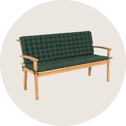 Gartenbank-Auflagen mit Rückenteil | HAVE A SEAT Living HAVE A SEAT Living | hochwertiges Sitzpolster mit Rückenteil auf Gartenbank | bequem & orthopädisch | komplett waschbar bis 95° C | Indoor / Outdoor