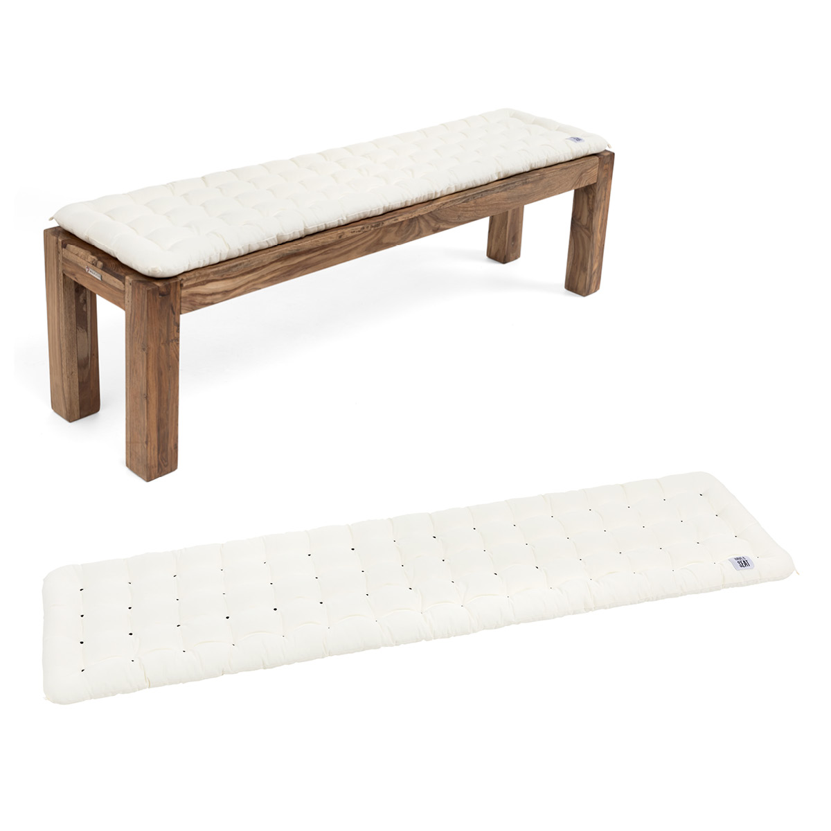 Bankauflage Sitzbank | 160x40 cm | Weiß Bankauflage Sitzbank | 160x40 cm | Weiß