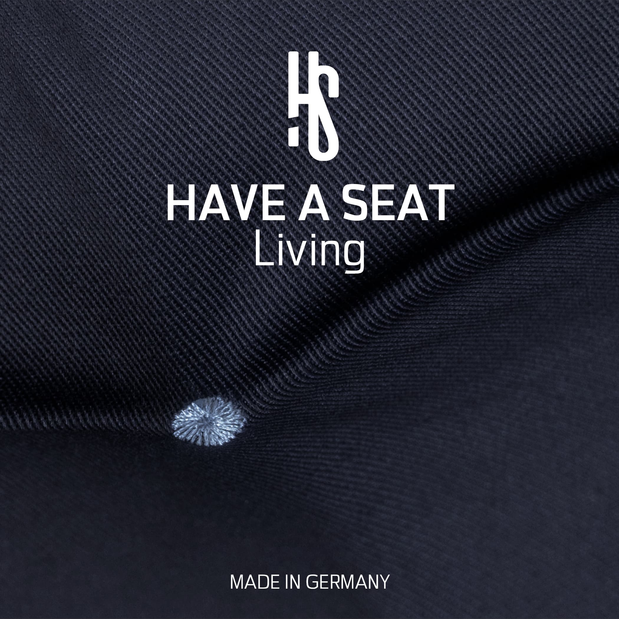 Polsterauflage Niedriglehner | Marine-Blau | HAVE A SEAT Living | Made in Germany Polster Niedriglehner Luxury in Marine Blau - Detailansicht Stoff - strapazierfähiges, hautfreundliches Baumwoll-Mischgewebe