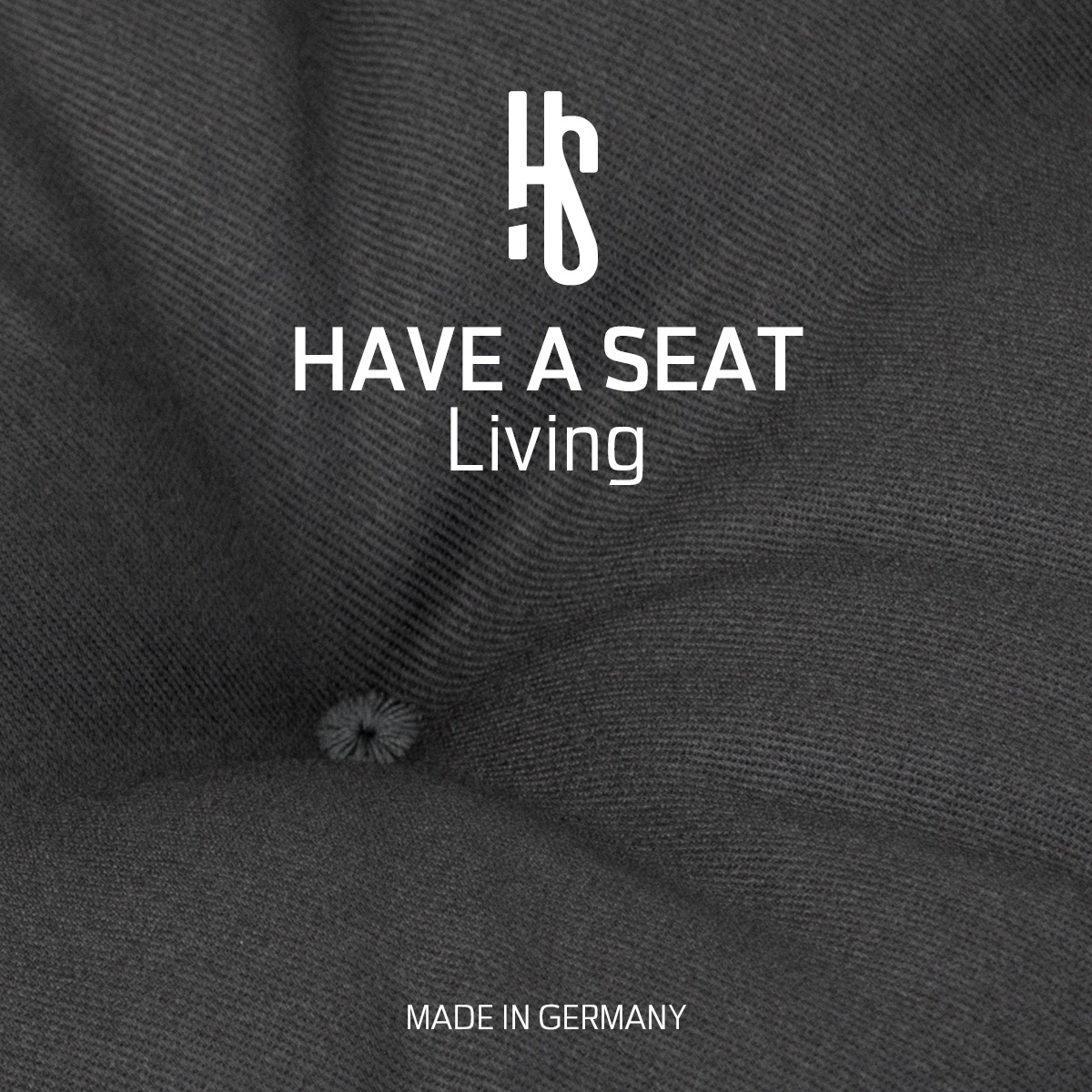 Stuhl Sitzkissen grau aus hochwertigem, strapazierfähigem Baumwoll-Stoff | wetterfest | Indoor / Outdoor | Made in Germany | HAVE A SEAT Living