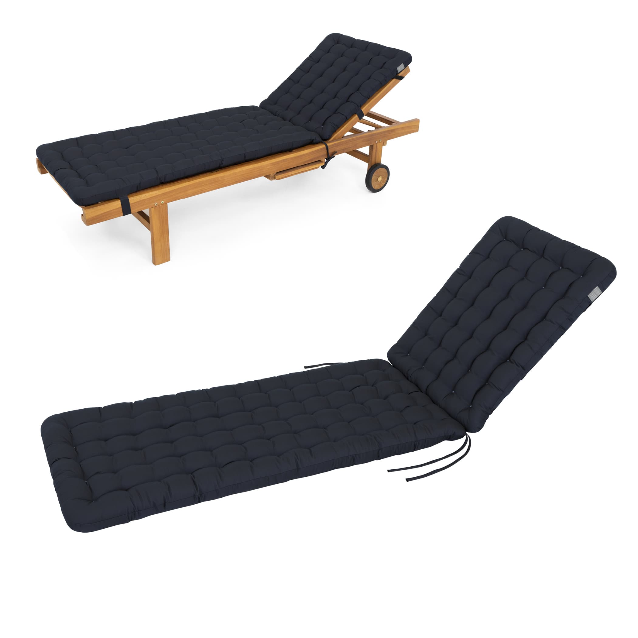 Polsterauflage Gartenliege Luxury | 200x60 cm | Marine-Blau