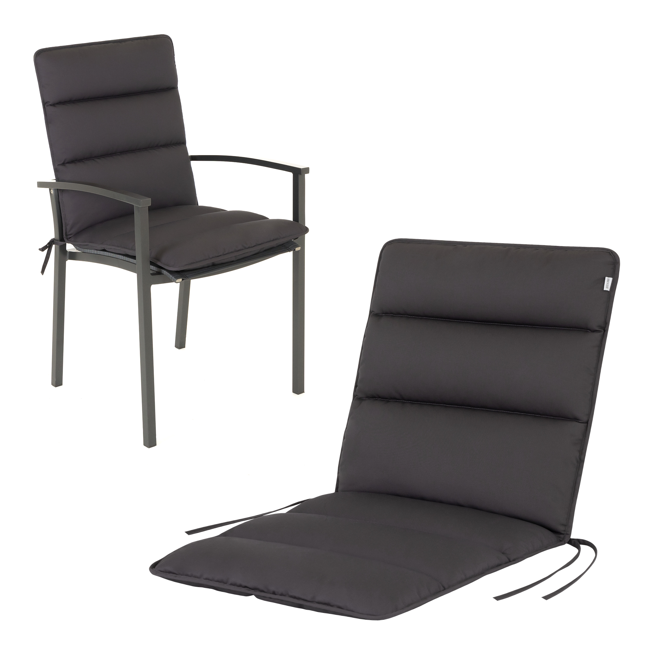 Cuscino per sedia bassa Flair | 100x48 cm | Grigio / Antracite