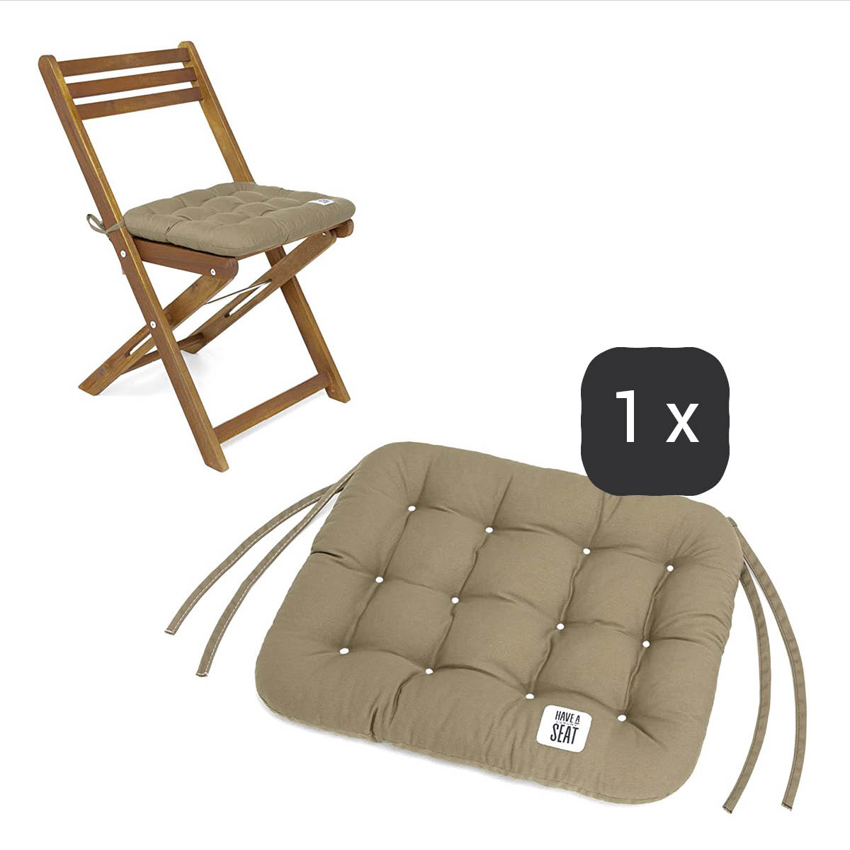 Cuscino da seduta 40x35 cm | Marrone dorato | 1 pezzo