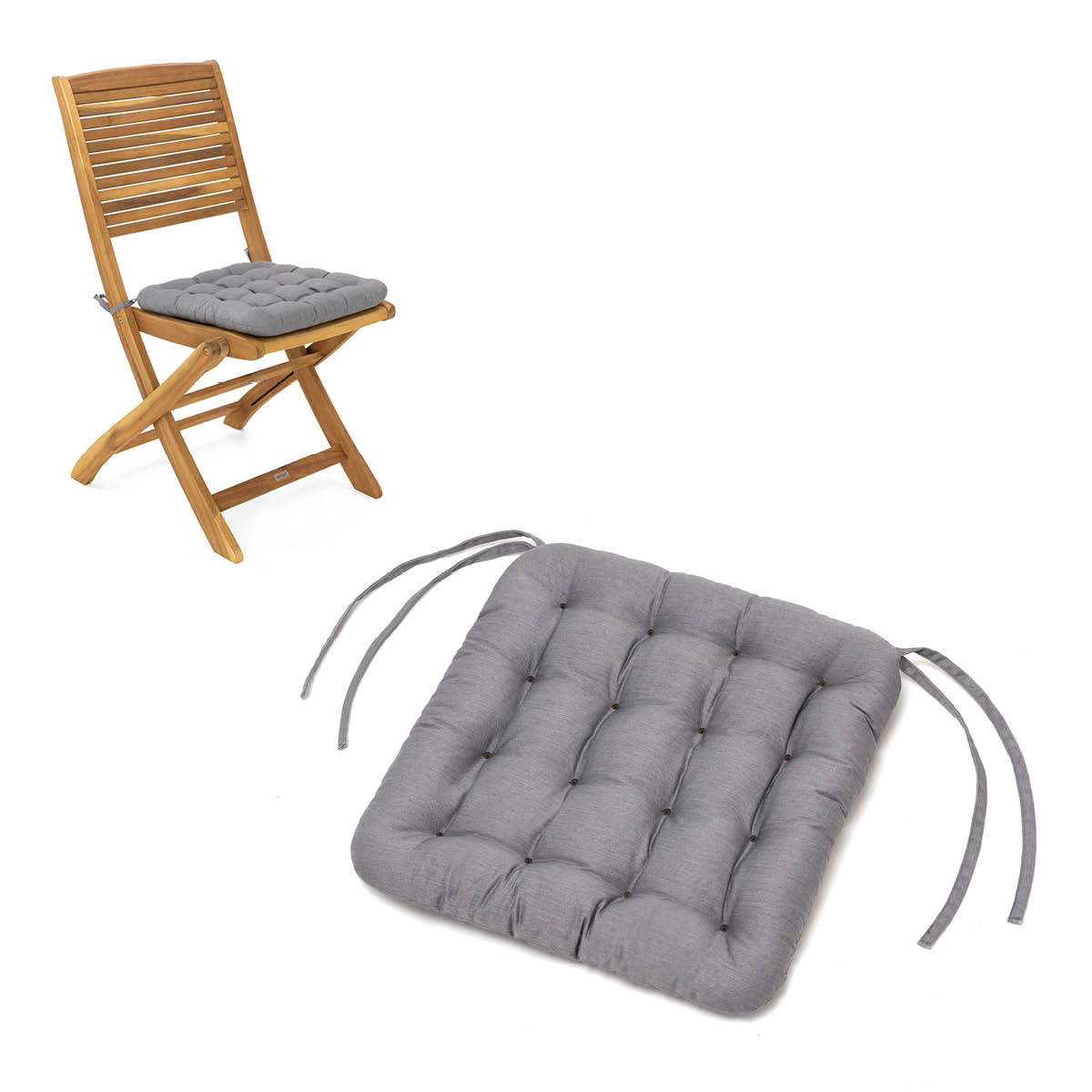 Cuscino per sedia 40x40 cm | Grigio chiaro Cuscino per sedia 40x40 cm | Grigio chiaro