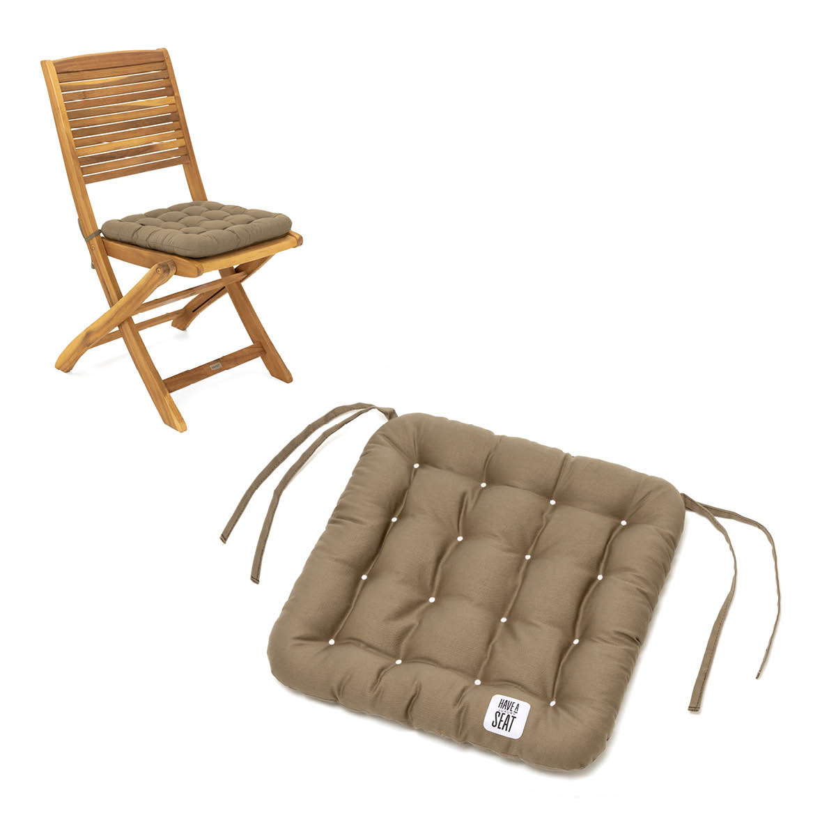 Cuscino per sedia 40x40 cm | Marrone dorato
