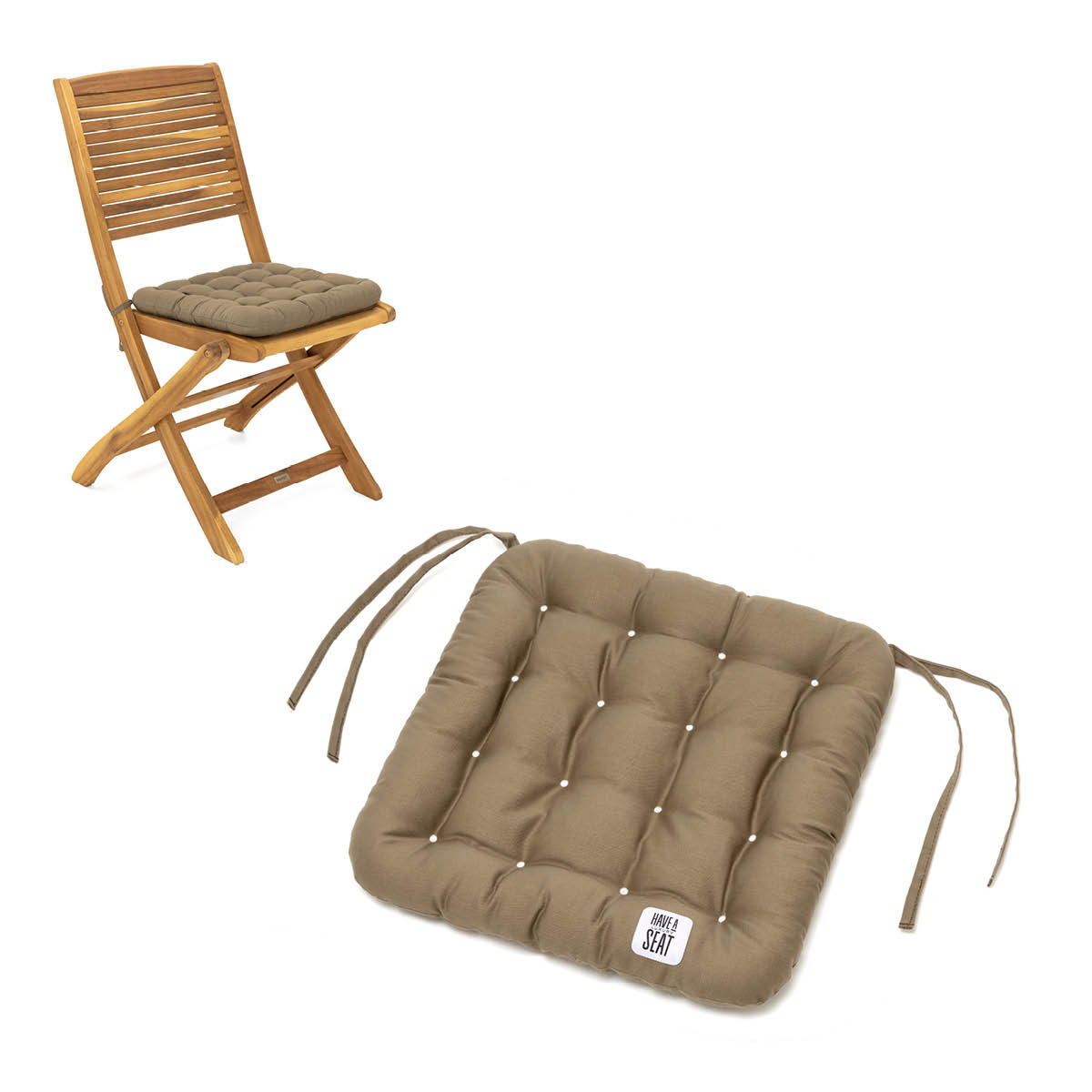 Cuscino per sedia 40x40 cm | Marrone dorato Cuscino per sedia 40x40 cm | Marrone dorato