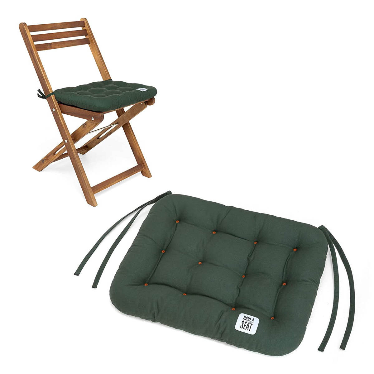 Cuscino da seduta 40x35 cm | Verde muschio
