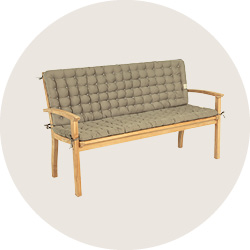 Gartenbank Sitzkissen mit Rückentei | HAVE A SEAT Living