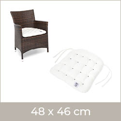 Sitzkissen 48x46 cm konisch | HAVE A SEAT Living HAVE A SEAT Living | bequemes Sitzkissen konisch 48x46 cm auf Rattansessel | bequem & orthopädisch | komplett waschbar bis 95° C | Indoor / Outdoor