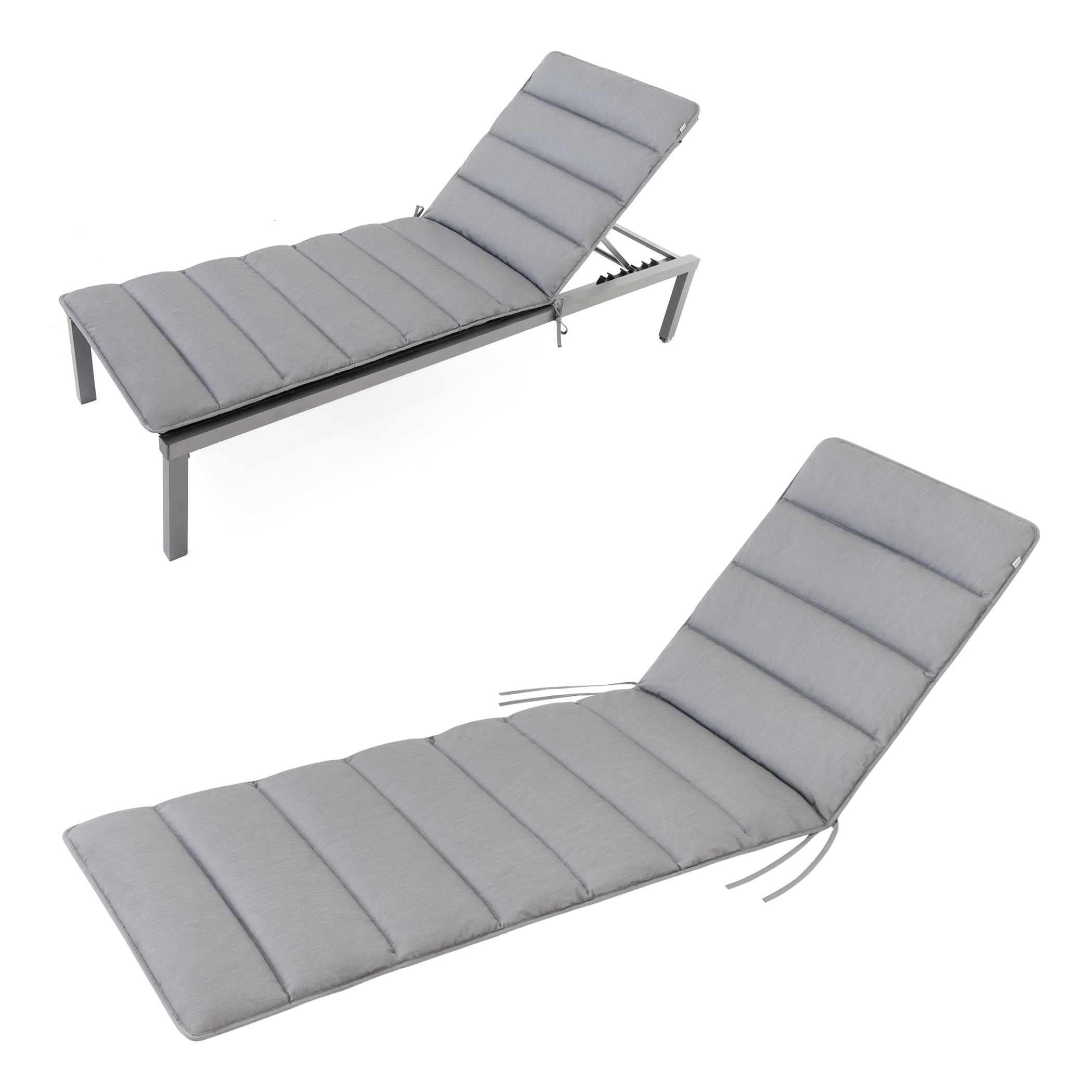 Cuscino per sdraio Flair | in 3 dimensioni | Grigio chiaro