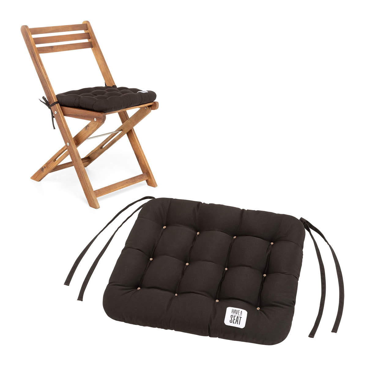 Cuscino da seduta 40x35 cm | Marrone
