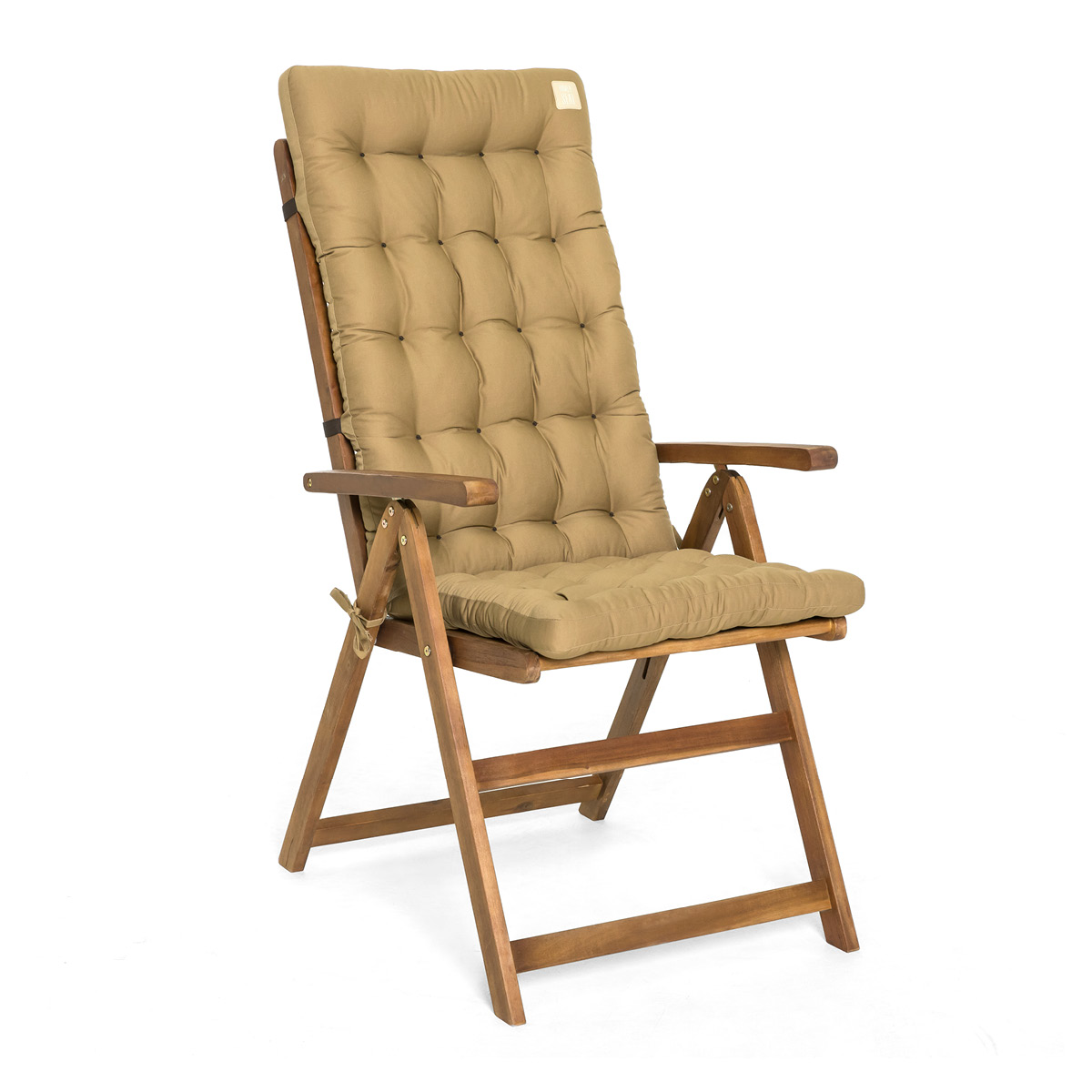 HAVE A SEAT Living Stuhlauflage Hochlehner | bequeme und hochwertige Auflage beige, orthopädische gepolsterte Sitzauflage für Gartenstuhl