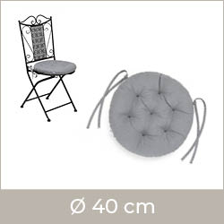 HAVE A SEAT Living | bequemes rundes Sitzkissen Ø 40 cm auf Bistrostuhl | bequem & orthopädisch | komplett waschbar bis 95° C | Indoor / Outdoor