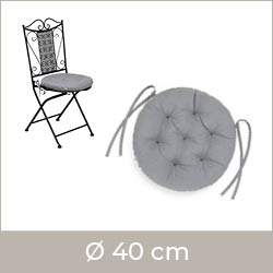 Sitzkissen rund Ø 40 cm | HAVE A SEAT Living HAVE A SEAT Living | bequemes rundes Sitzkissen Ø 40 cm auf Bistrostuhl | bequem & orthopädisch | komplett waschbar bis 95° C | Indoor / Outdoor