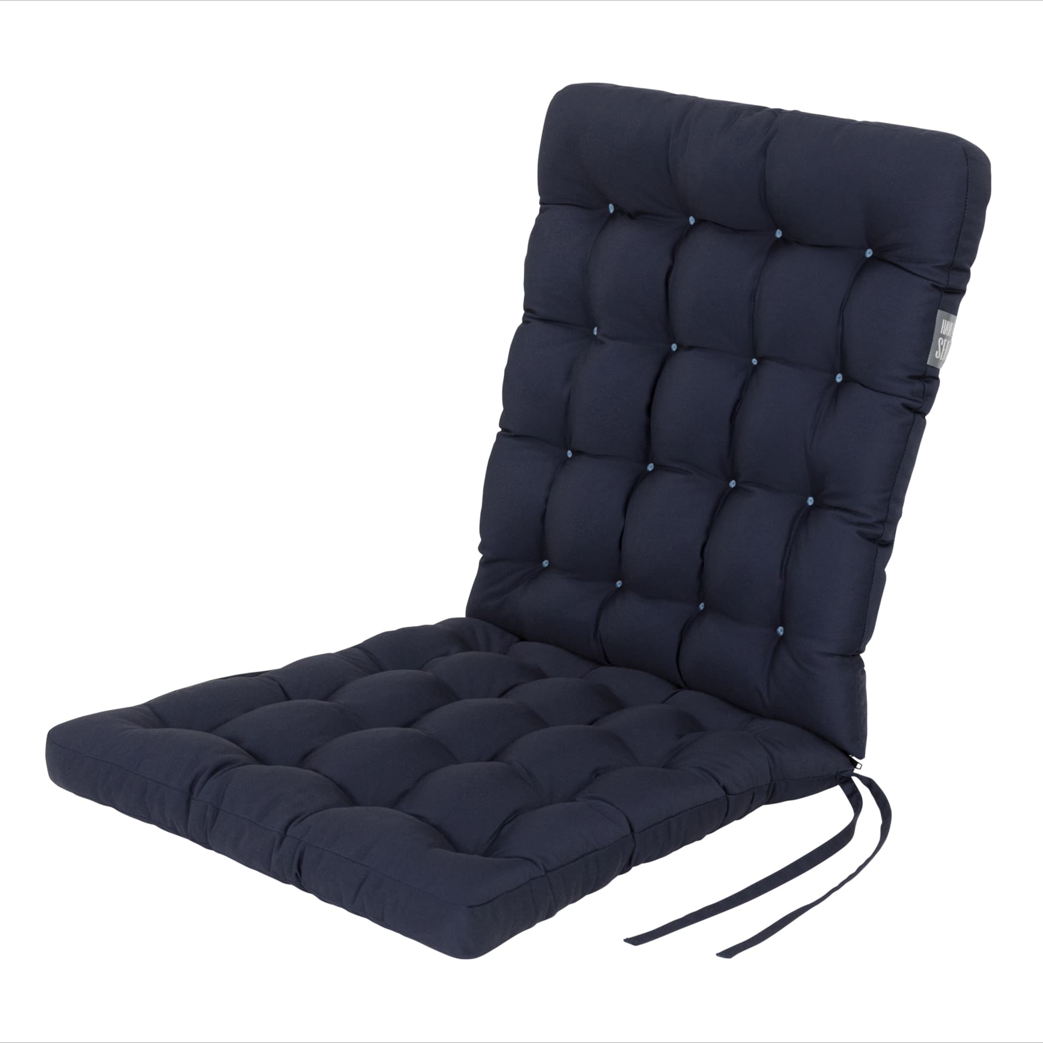 Gartenstuhlauflage Niedriglehner | Marine-Blau | HAVE A SEAT Living Premium Auflage für Niedriglehner - HAVE A SEAT Living | Serie: Luxury  in Marine Blau, 100x48 cm -Produktansicht