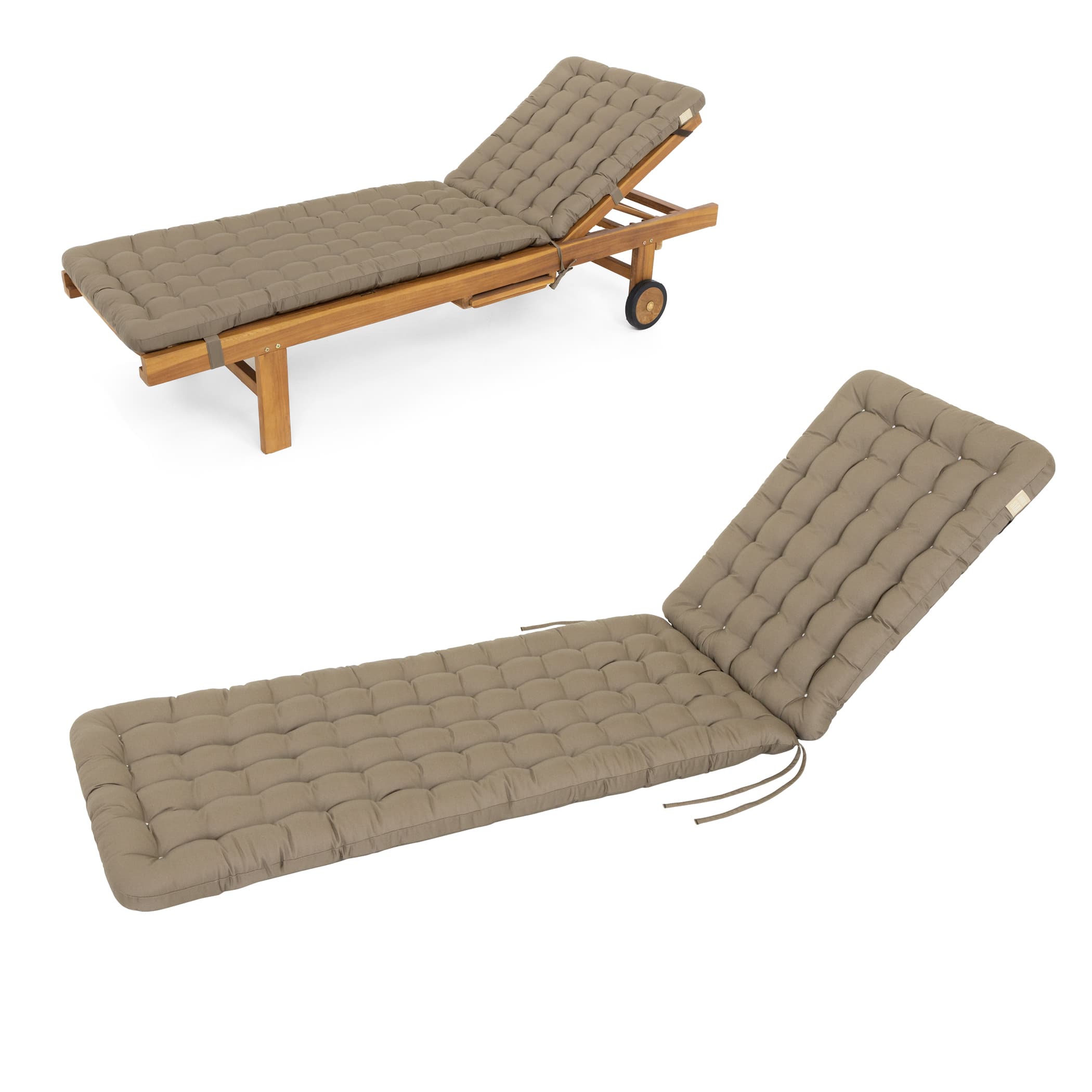 Gartenliege Auflage Luxury | 200x60 cm | Goldbraun