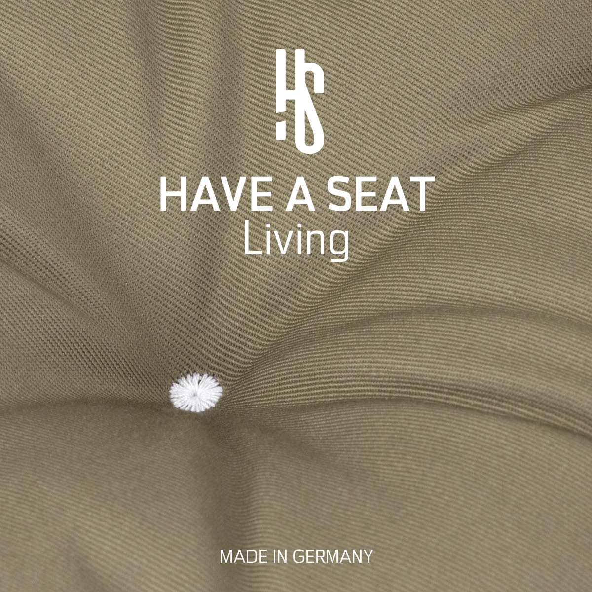 Hochwertige Deckchair Auflage, Allergiker geeignet aus hautfreundlichem Baumwollstoff, gepolstert mit weißen Riegeln | HAVE A SEAT Living