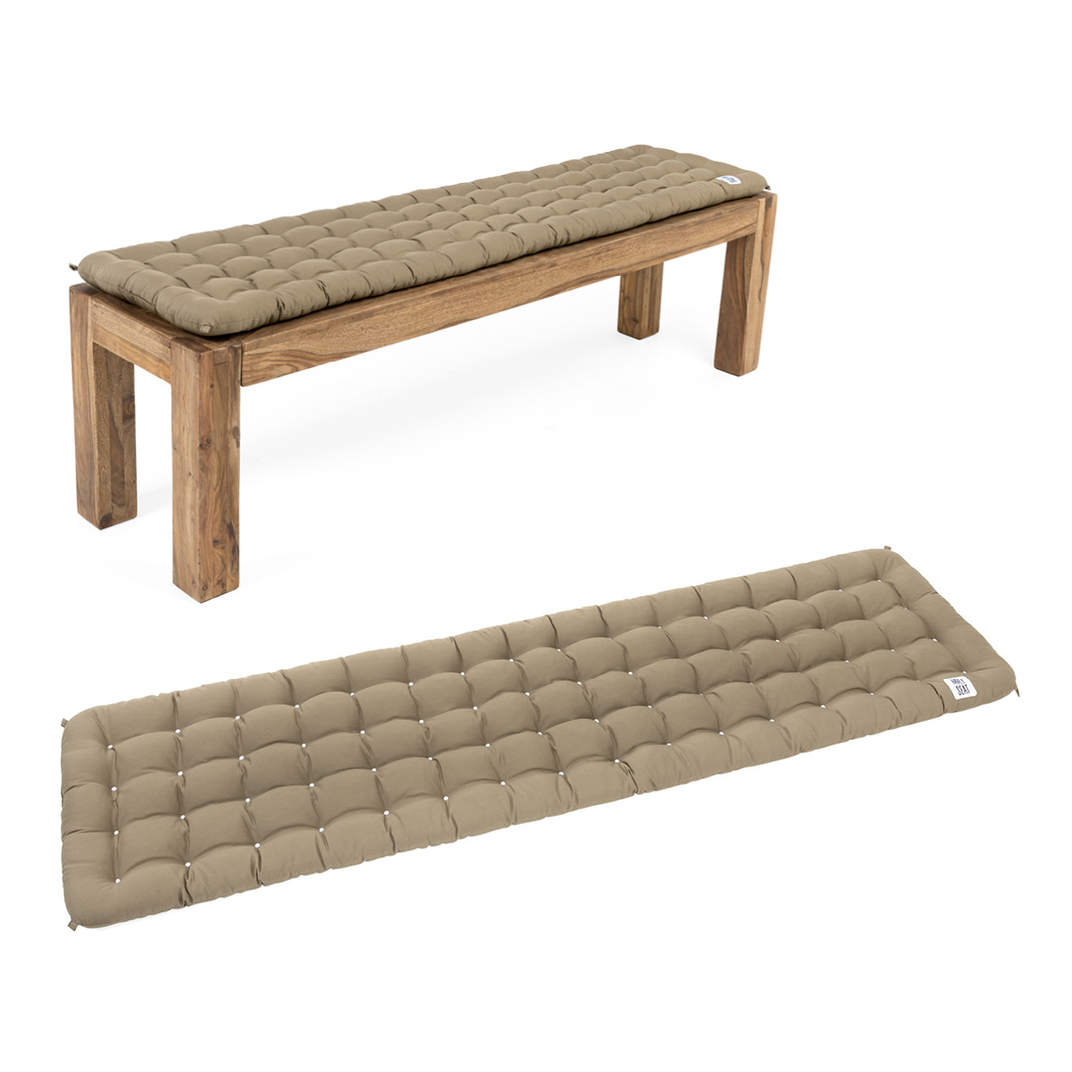 Bankauflage Sitzbank | Goldbraun HAVE A SEAT Living Bankauflage goldbraun für Sitzbank | gemütliche Sitzauflage für Holzbank, Esszimmerbank, Bank