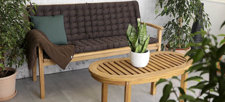HAVE A SEAT Living Gartenbankauflage / Sitzpolster auf Gartenbank | waschbar bis 95° C | wetterfest | bequem / orthopädisch | Made in Germany  