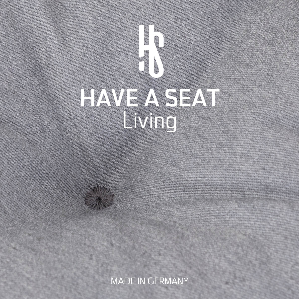 Hochwertige Deckchair Auflage Hellgrau, Allergiker geeignet aus hautfreundlichem Baumwollstoff, gepolstert mit grauen Riegeln | HAVE A SEAT Living