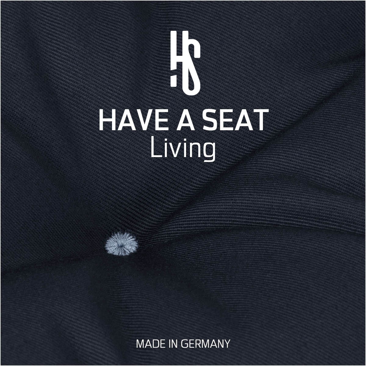 Sitzpolster Auflage dunkelblau für Sitzbank aus hautfreundlichem, strapazierfähigem Baumwollmischgewebe | HAVE A SEAT Living - Made in Germany
