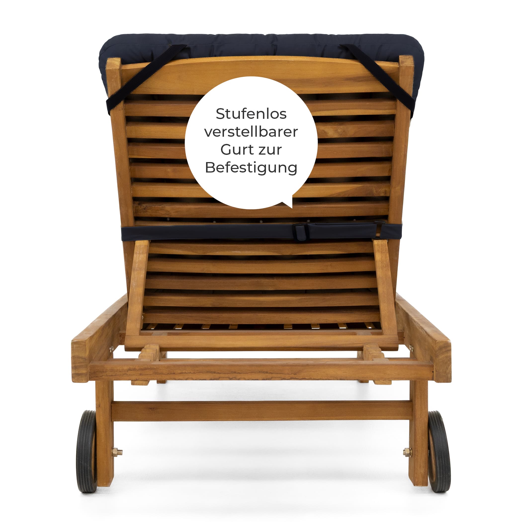 Polsterauflage Gartenliege Luxury | 200x60 cm | Marine-Blau