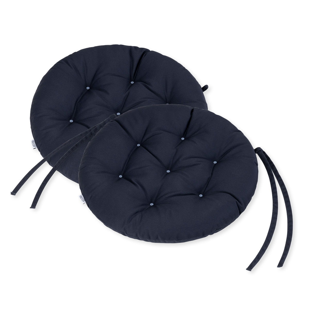 Sitzkissen rund Ø 40 cm | Grau / Anthrazit