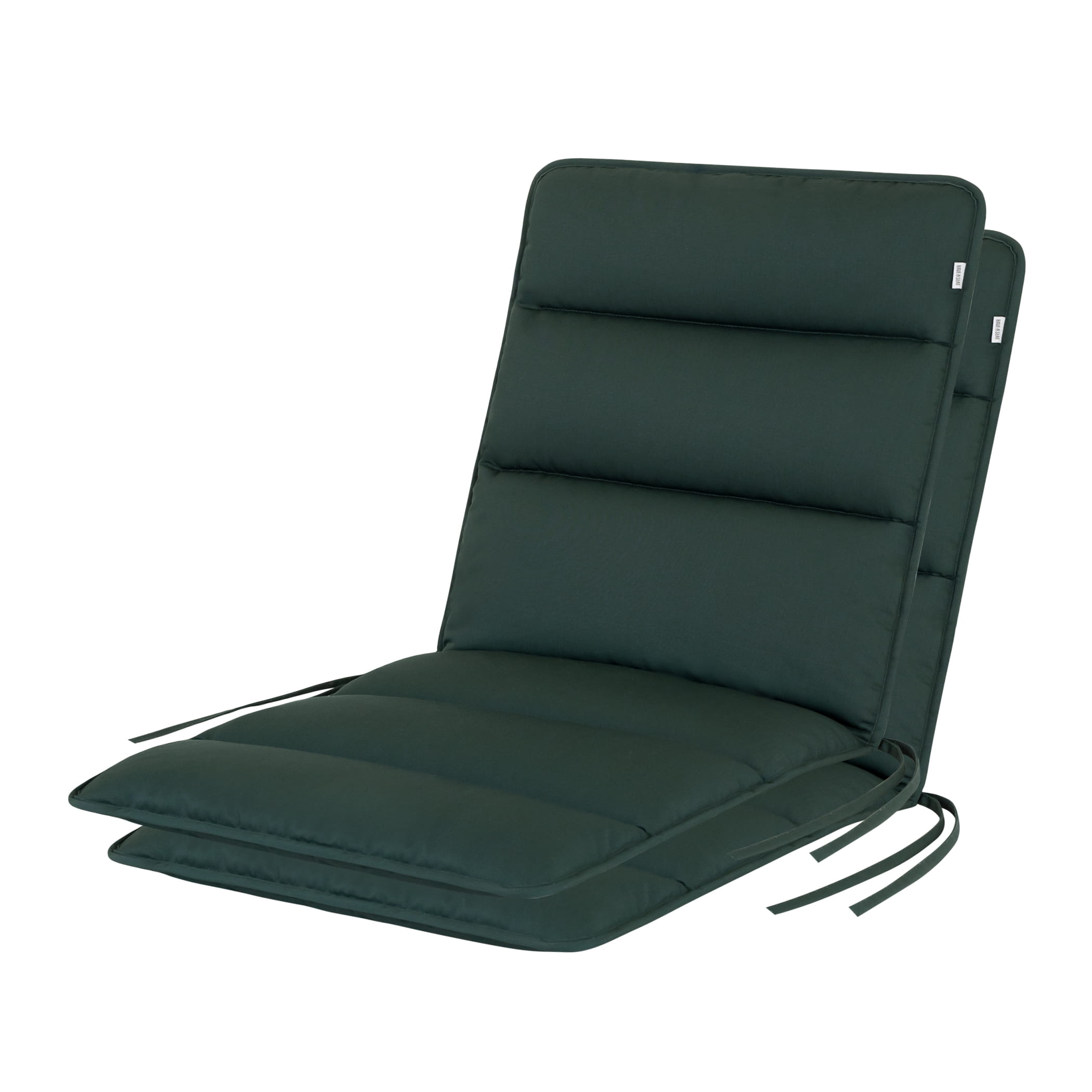 Auflagen für Niedriglehner 100x48 cm - HAVE A SEAT Living | Serie: Flair in Moosgrün, 2er Set - Produktansicht