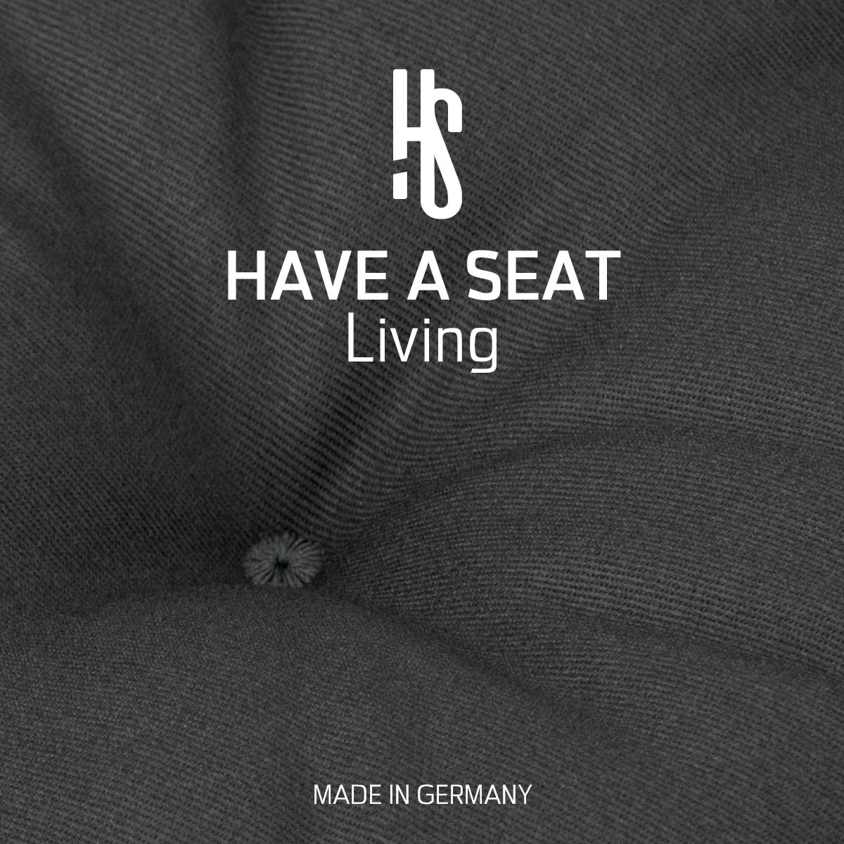 Hochwertige Deckchair Auflage Grau, Allergiker geeignet aus hautfreundlichem Baumwollstoff, gepolstert mit grauen Riegeln | HAVE A SEAT Living