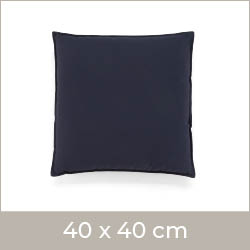 HAVE A SEAT Living | Relaxkissen / Outdoor-Kissen 40x40 cm marine-blau | komplett waschbar bis 95° | fest / orthopädisch | Allergiker geeignet 