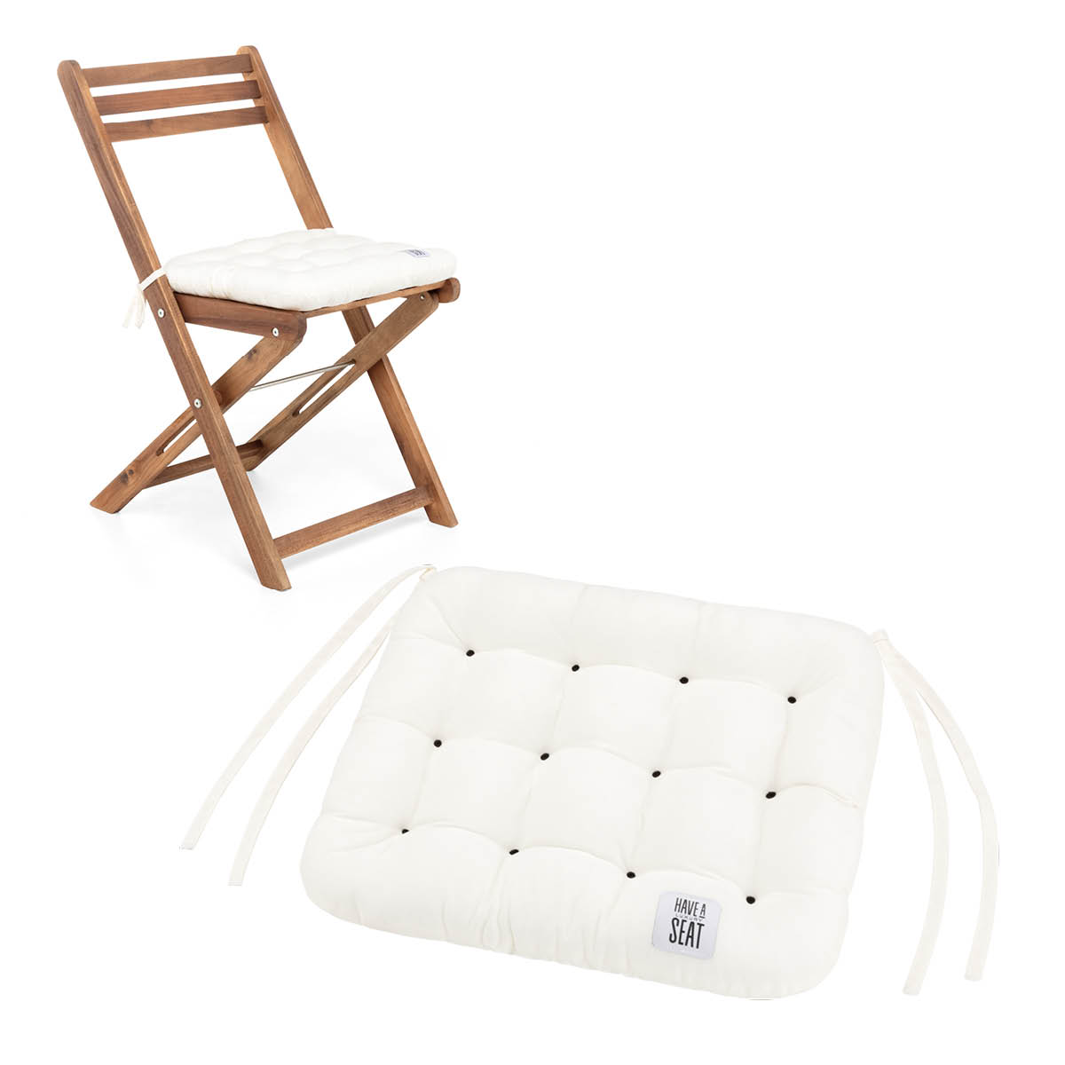 Cuscino da seduta 40x35 cm Bianco
