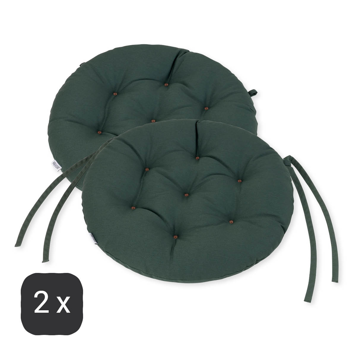 Cuscino da seduta Ø 40 cm | Verde muschio | Set da 2 %
