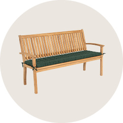 HAVE A SEAT Living | Gartenbank Auflage / Sitzpolster auf Gartenbank | bequem & orthopädisch | komplett waschbar bis 95° C | Indoor / Outdoor