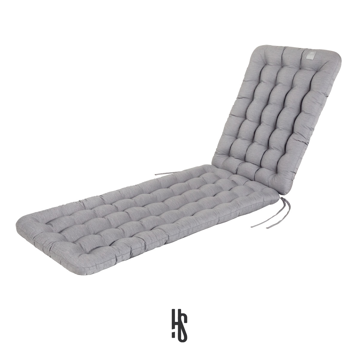 Auflage für Deckchair / Liegestuhl / Relaxstuhl Hellgrau mit Premium-Sitz-/Liegekomfort inkl. orthopädisches Outdoor Nackenkissen | HAVE A SEAT Living