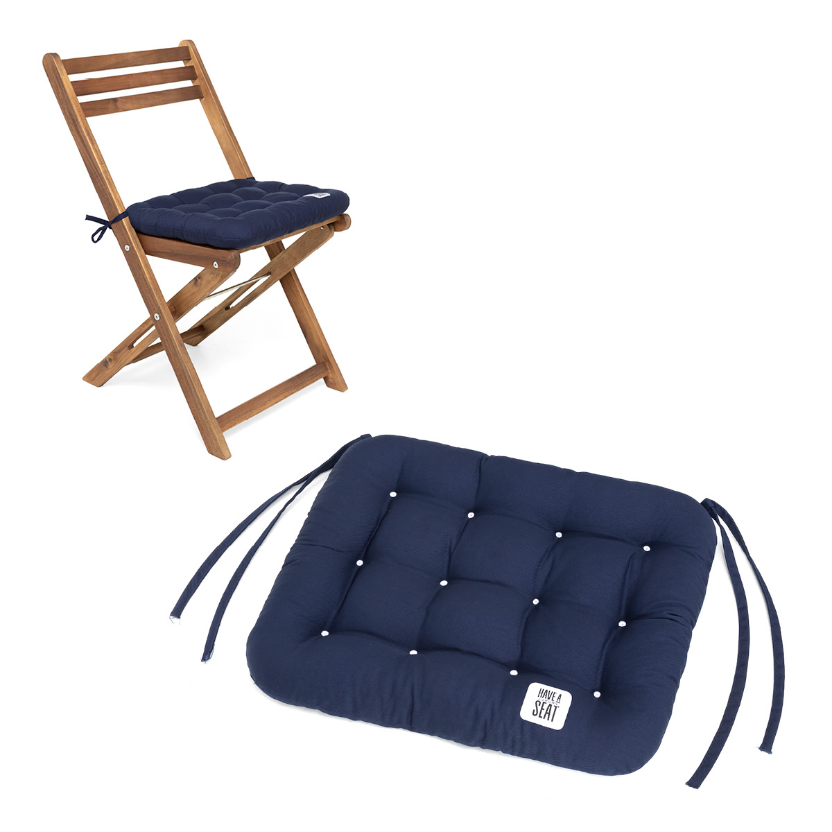 Stuhlkissen 40x35 cm | Marine-Blau Stuhlkissen 40x35 cm | Marine-Blau