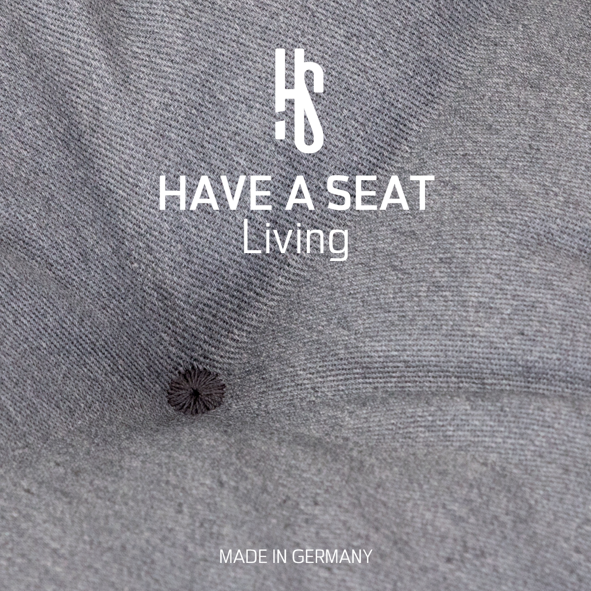 Stuhl Sitzkissen Hellgrau aus hochwertigem, strapazierfähigem Baumwoll-Stoff | wetterfest | Indoor / Outdoor | Made in Germany | HAVE A SEAT Living