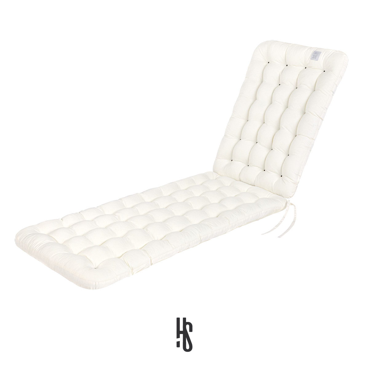 Auflage für Deckchair / Liegestuhl / Relaxstuhl Weiß mit Premium-Sitz-/Liegekomfort inkl. orthopädisches Outdoor Nackenkissen | HAVE A SEAT Living