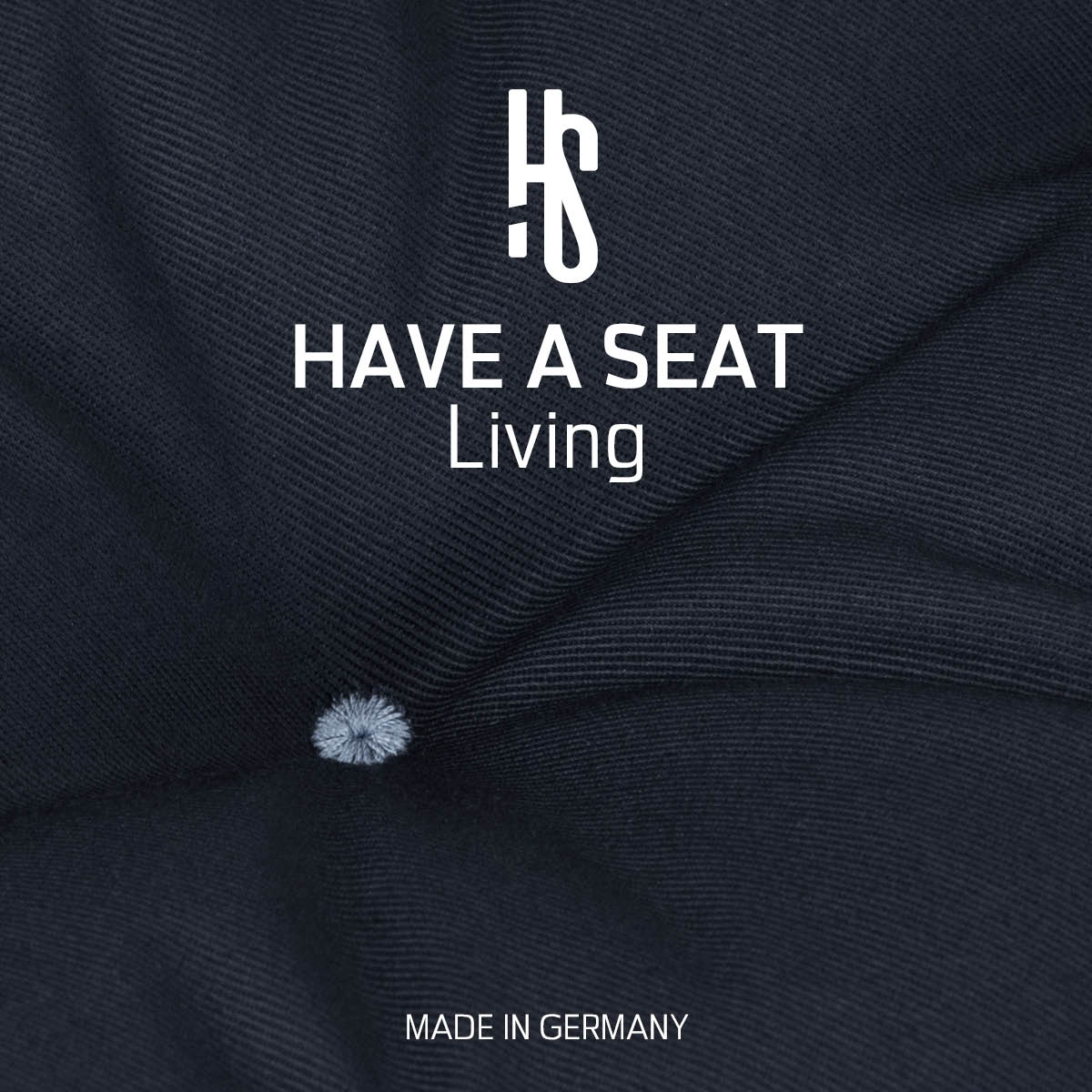 Sitzbankpolster 2tlg. waschbar bis 95° C | Marine-Blau | HAVE A SEAT Living Bankpolster 2tlg. Marine-Blau | strapazierfähiger, hautfreundlicher Oberstoff aus Baumwoll-Mischgewebe - Design Riegel türkis - Made in Germany