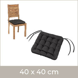 HAVE A SEAT Living | bequemes Stuhlkissen 40x40 cm auf Holzstuhl | bequem & orthopädisch | komplett waschbar bis 95° C | Indoor / Outdoor
