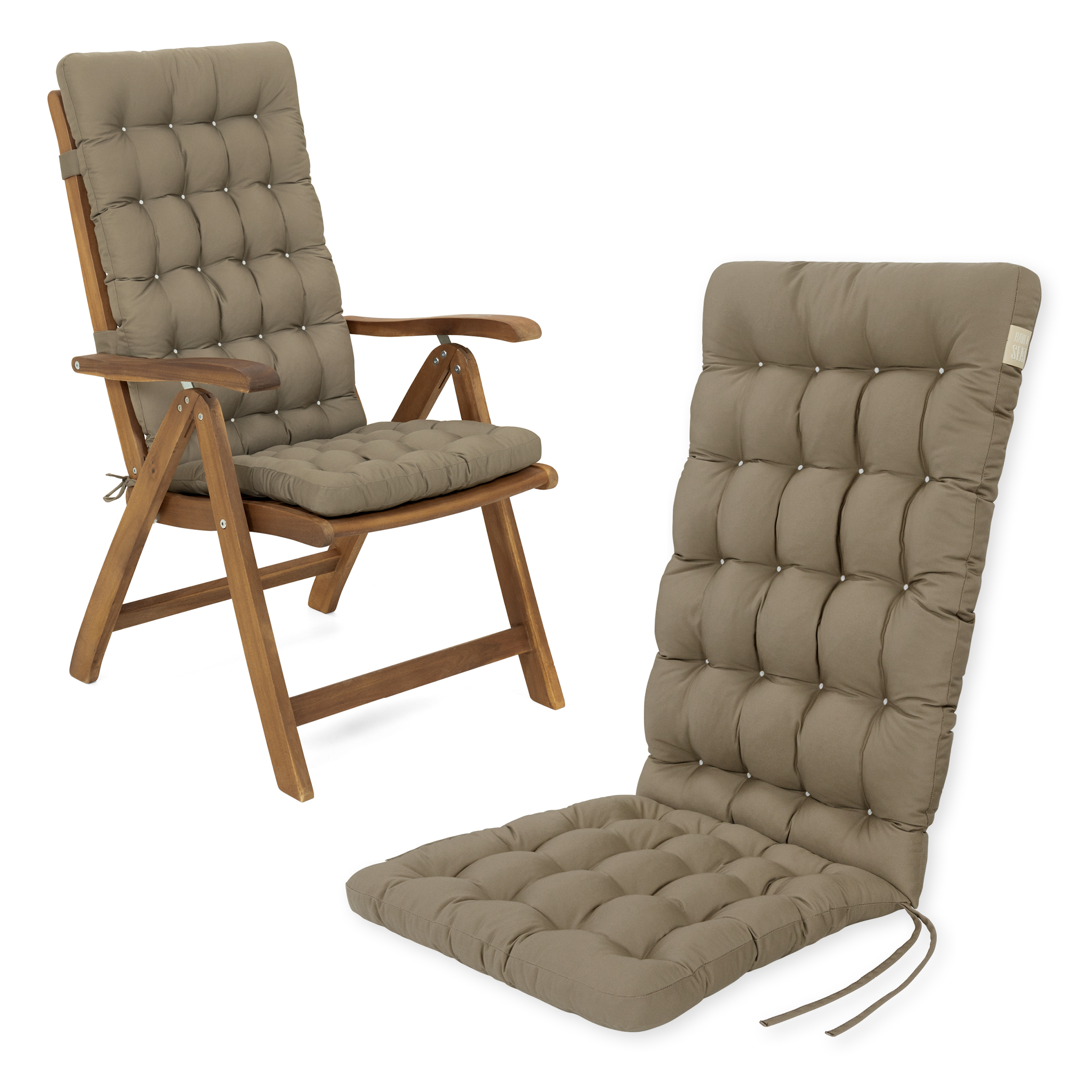 Cuscino per sedie con schienale alto 120x48cm | Marrone dorato | 1 pezzo Cuscino per sedie con schienale alto 120x48cm | Marrone dorato | 1 pezzo