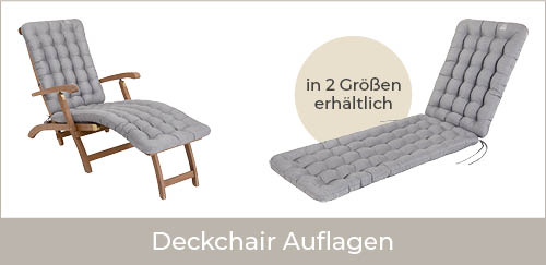 HAVE A SEAT Living | hochwertige Deckchair Auflagen in 2 Größen erhältlich - Deckchair Polster auf Liegestuhl / Gartenstuhl