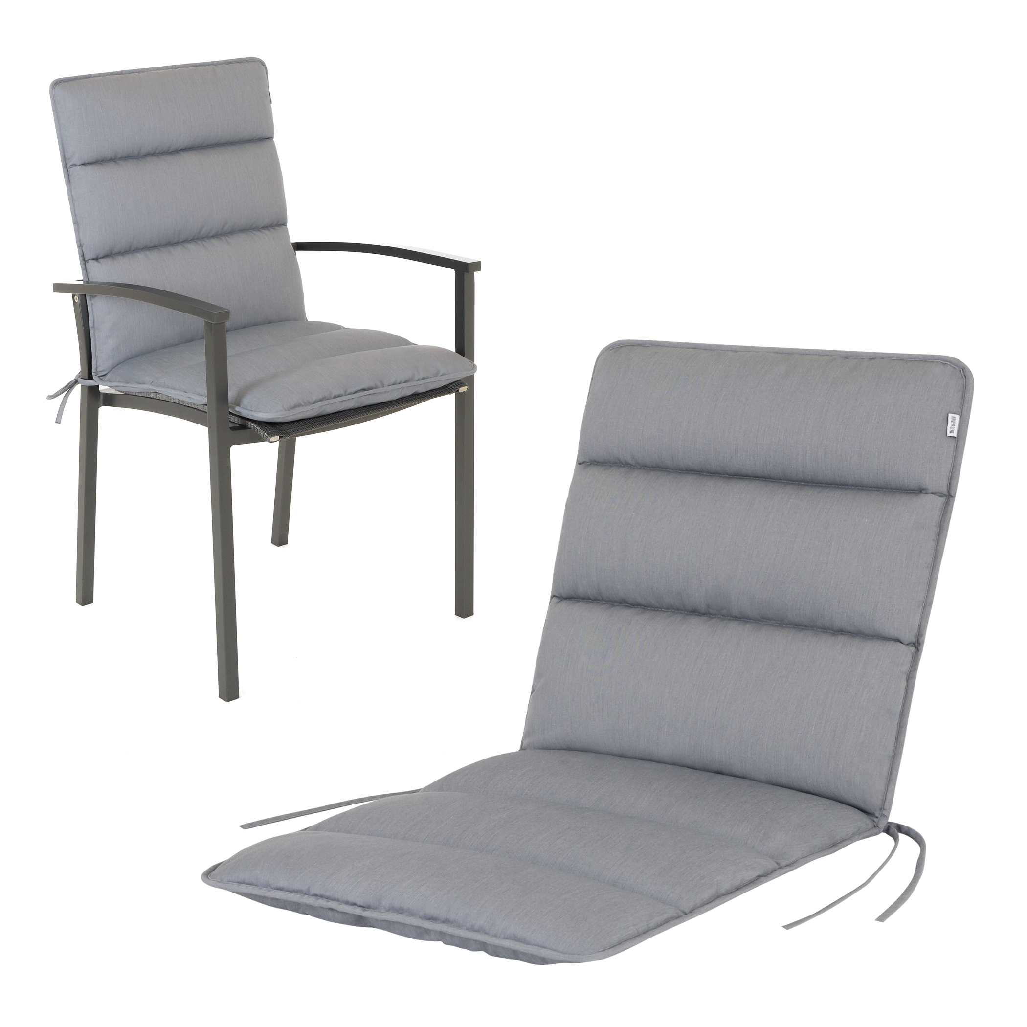 Cuscino per sedia bassa Flair | 100x48 cm | Grigio chiaro