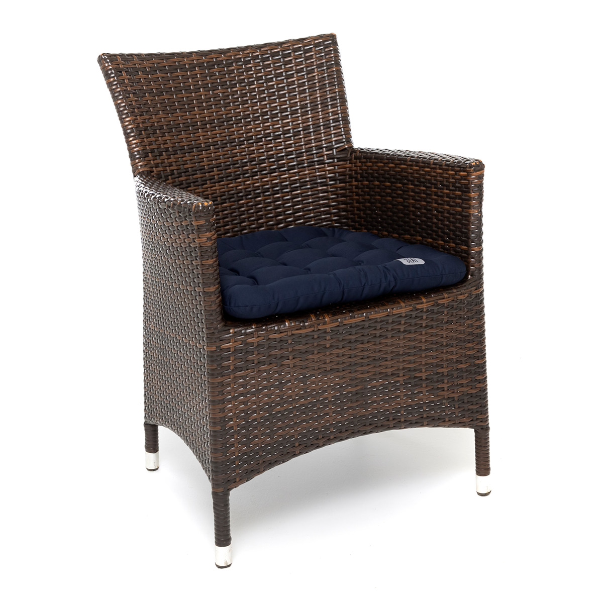 Premium Sitzauflage für Rattansessel / Rattanstühle in Marine-Blau | Outdoor Auflage für Korbsessel | wetterfest| waschbar | HAVE A SEAT Living