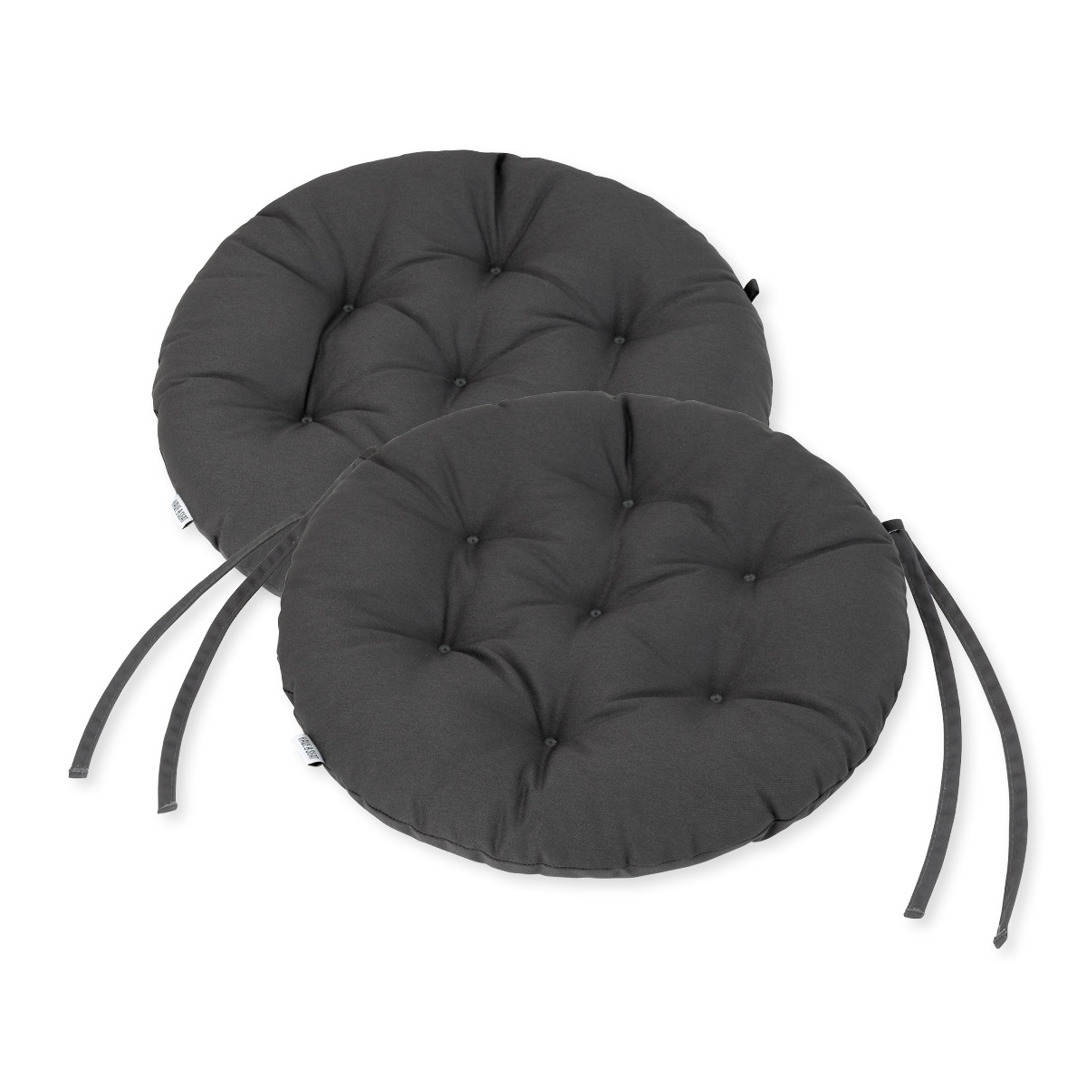 Sitzkissen rund Ø 40 cm | Grau / Anthrazit