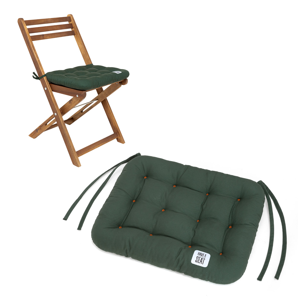 Sitzkissen 40x35 cm | Moosgrün